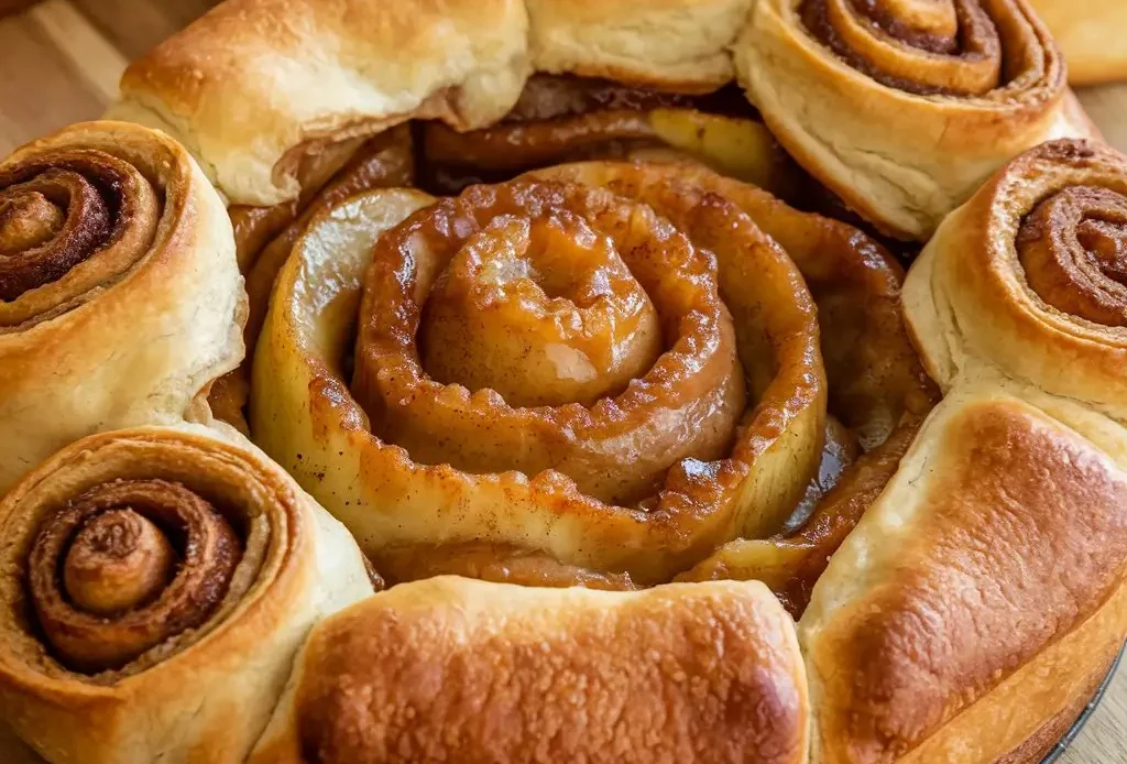 Cinnamon Roll Apple Pie