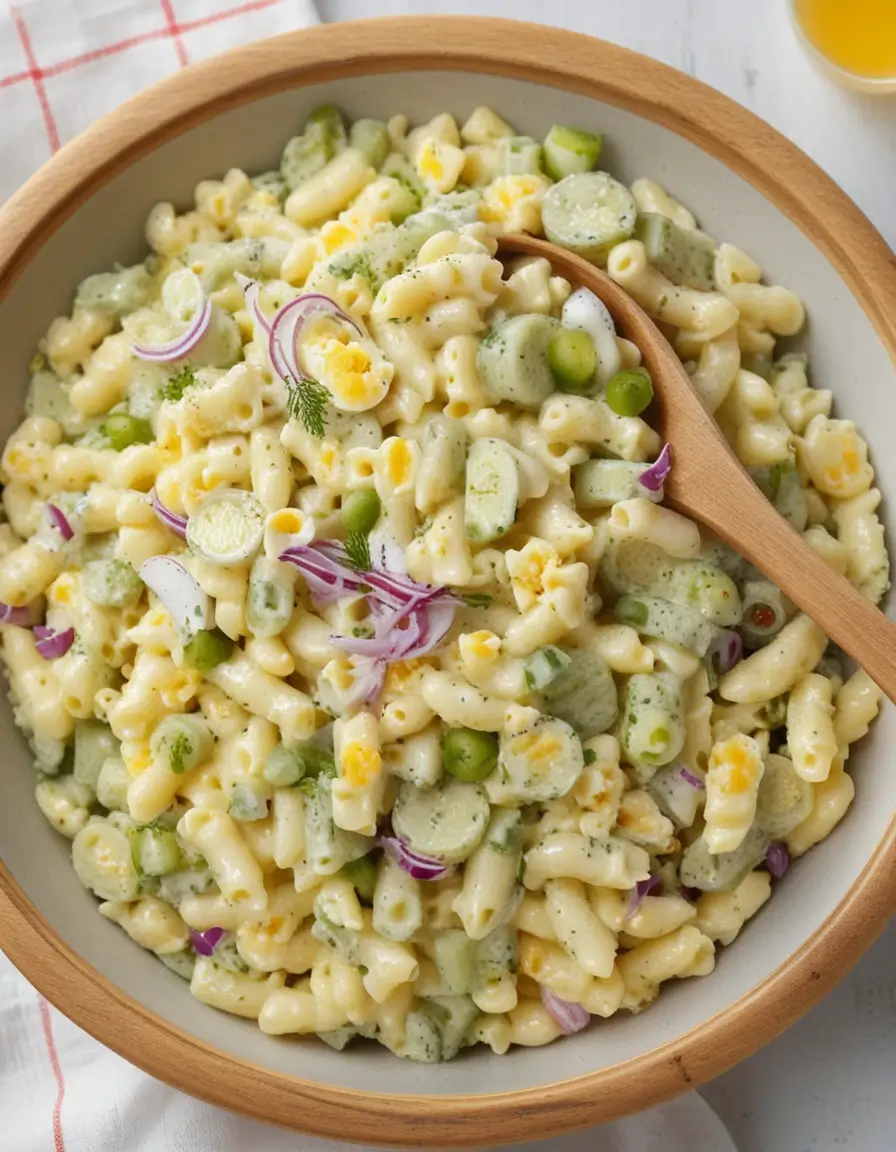 Irresistible Macaroni Salad with Pickles Recipe – Creamy & Flavor-Packed!