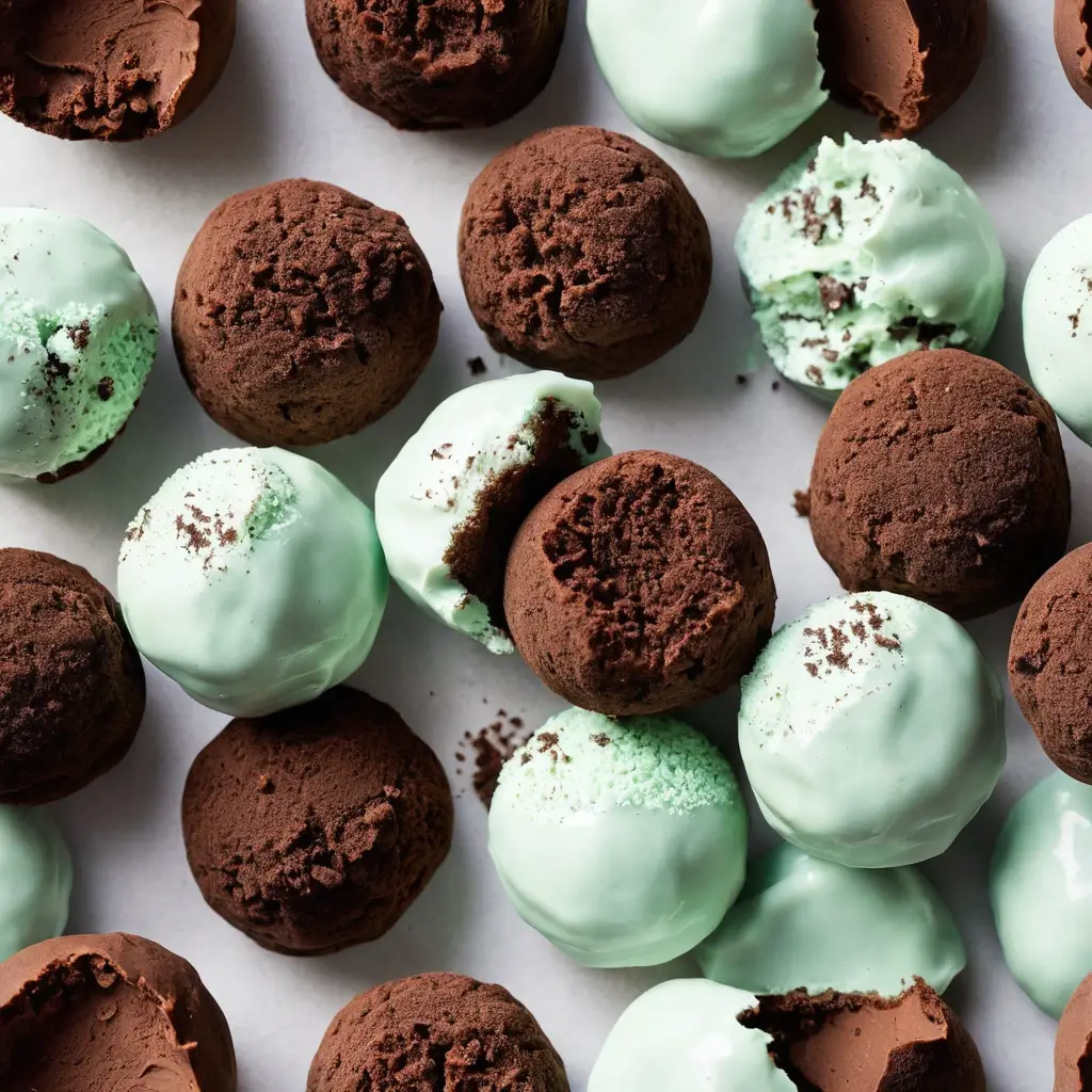 The Best Ever No-Bake Mint Cookie Truffles